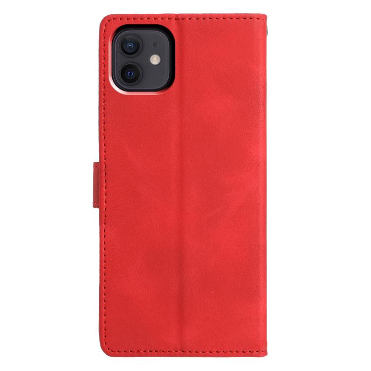 For iPhone 12 / 12 Pro Triangles Embossed Leather Phone Case