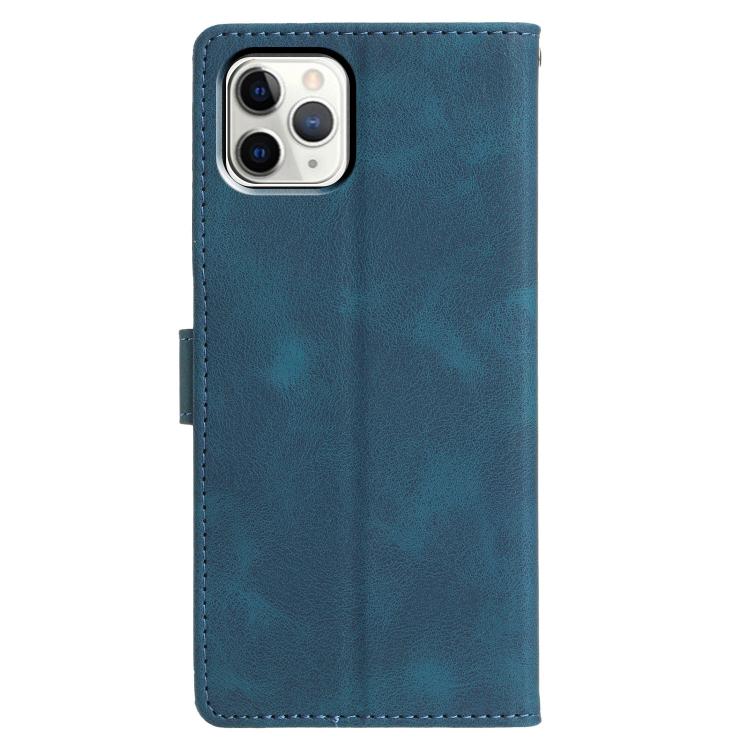 For iPhone 11 Pro Max Triangles Embossed Leather Phone Case