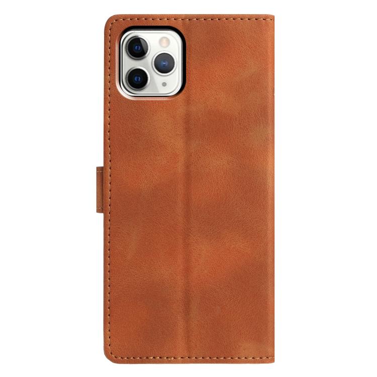 For iPhone 11 Pro Max Triangles Embossed Leather Phone Case