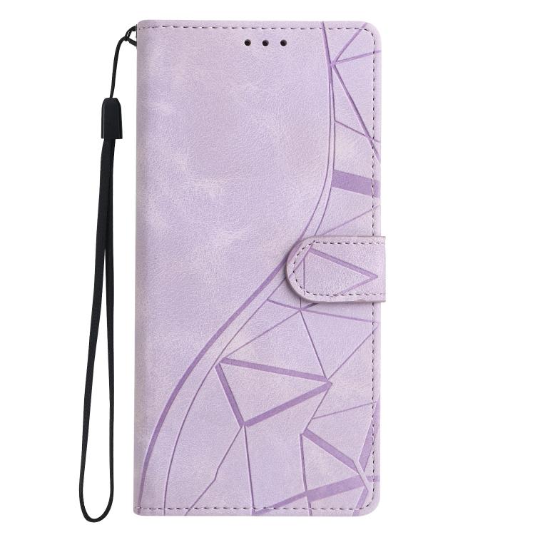 For iPhone 11 Triangles Embossed Leather Phone Case