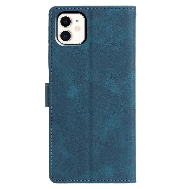 For iPhone 11 Triangles Embossed Leather Phone Case
