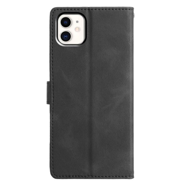 For iPhone 11 Triangles Embossed Leather Phone Case