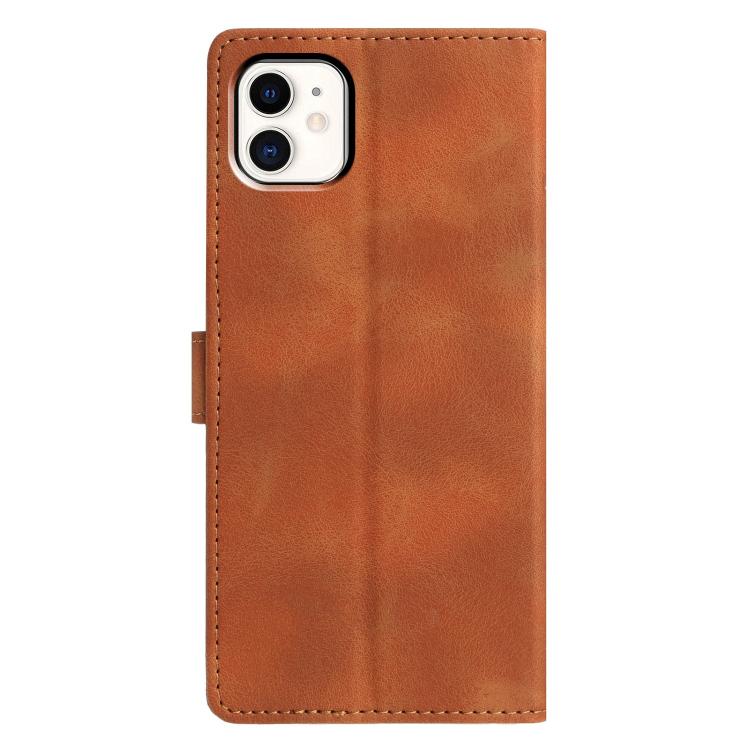 For iPhone 11 Triangles Embossed Leather Phone Case