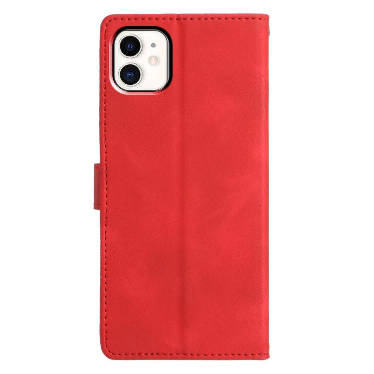 For iPhone 11 Triangles Embossed Leather Phone Case