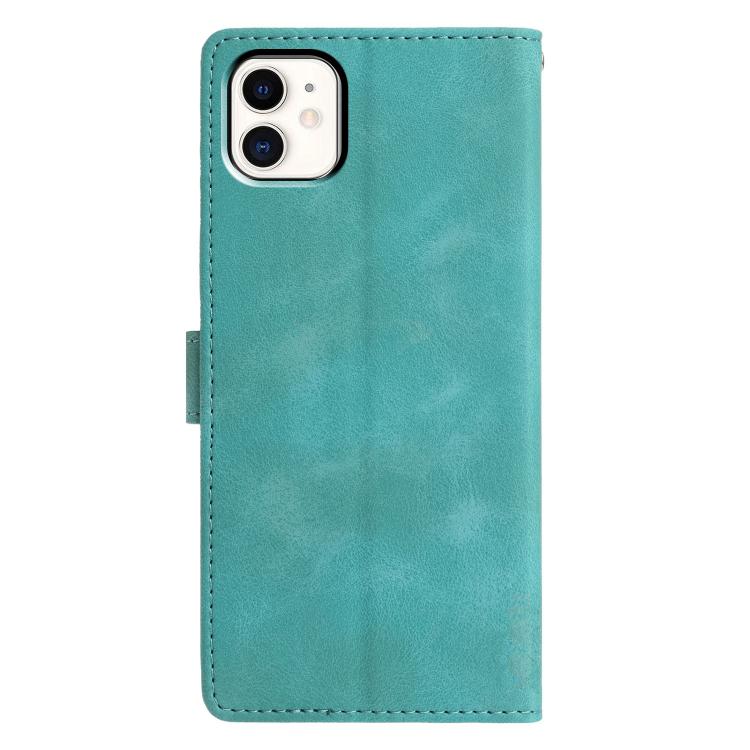 For iPhone 11 Triangles Embossed Leather Phone Case