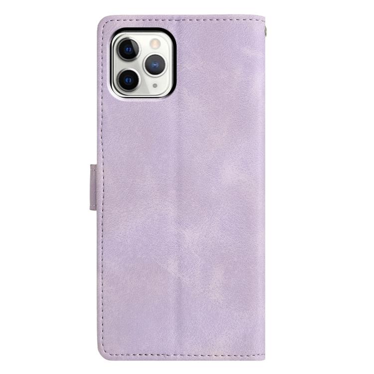 For iPhone 11 Pro Triangles Embossed Leather Phone Case