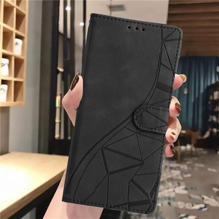 For iPhone 11 Pro Triangles Embossed Leather Phone Case