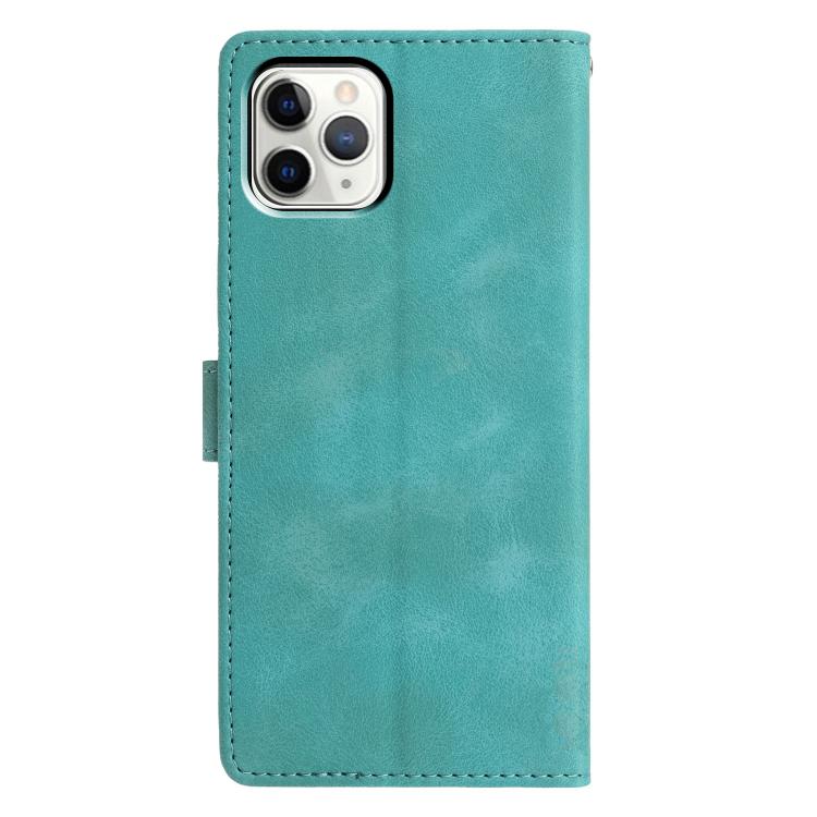 For iPhone 11 Pro Triangles Embossed Leather Phone Case