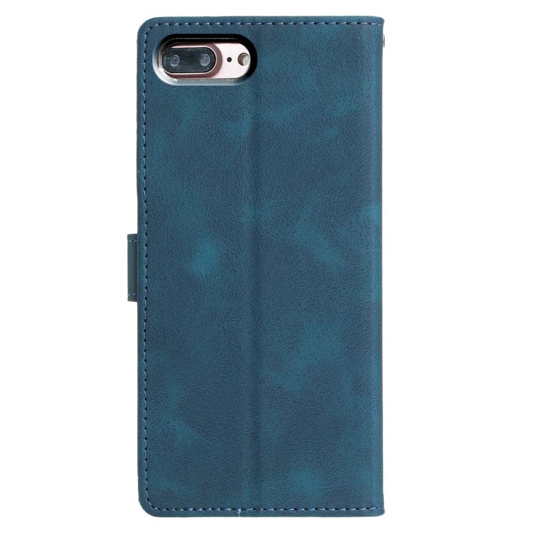 For iPhone 7 Plus / 8 Plus Triangles Embossed Leather Phone Case
