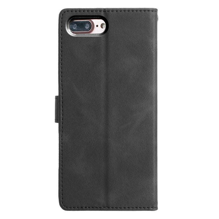 For iPhone 7 Plus / 8 Plus Triangles Embossed Leather Phone Case