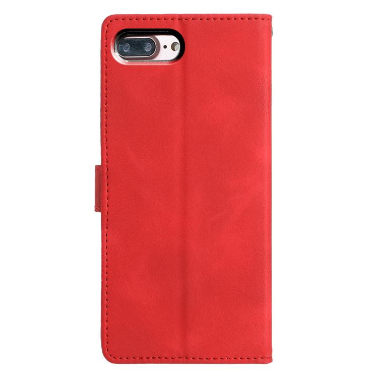 For iPhone 7 Plus / 8 Plus Triangles Embossed Leather Phone Case