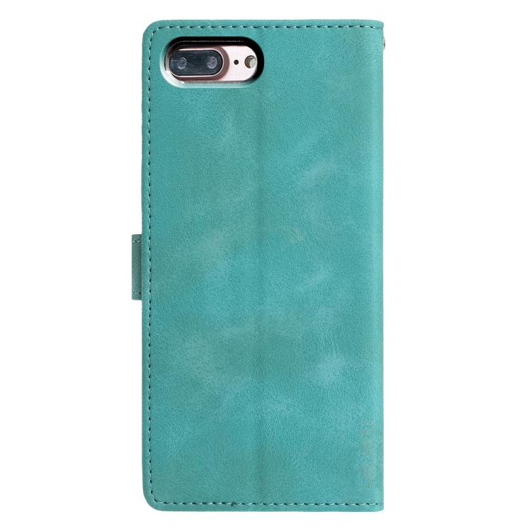 For iPhone 7 Plus / 8 Plus Triangles Embossed Leather Phone Case