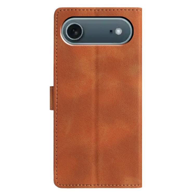 For iPhone Air Triangles Embossed Leather Phone Case