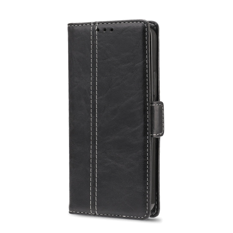 For iPhone 12 mini Retro Texture Contrast Color Splicing Horizontal Flip TPU + PU Leather Case with Card Slots & Holder & Wallet
