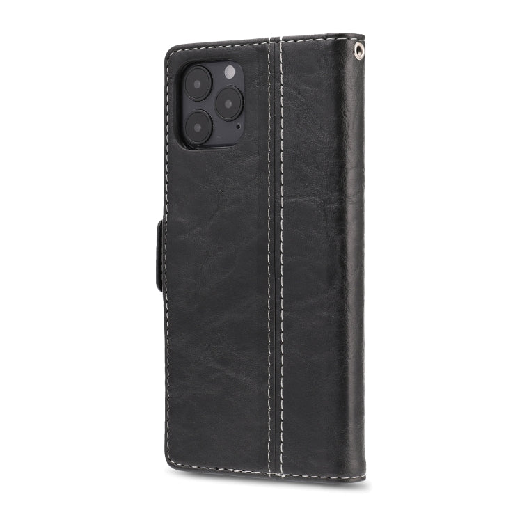 For iPhone 12 mini Retro Texture Contrast Color Splicing Horizontal Flip TPU + PU Leather Case with Card Slots & Holder & Wallet