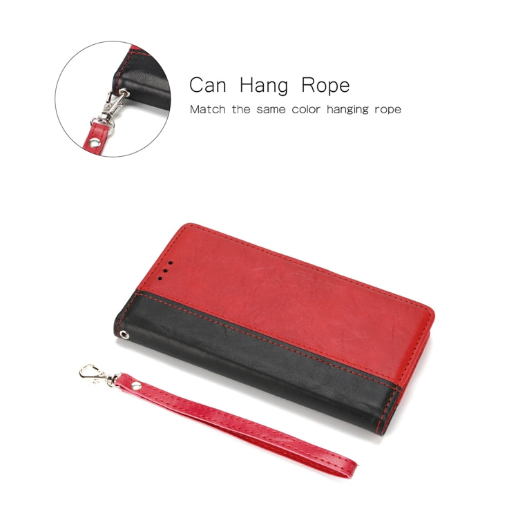 For iPhone 12 / 12 Pro Retro Texture Contrast Color Splicing Horizontal Flip TPU + PU Leather Case with Card Slots & Holder & Wallet