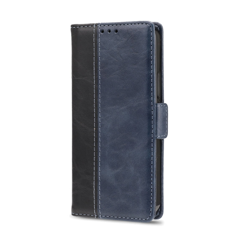 For iPhone 12 / 12 Pro Retro Texture Contrast Color Splicing Horizontal Flip TPU + PU Leather Case with Card Slots & Holder & Wallet