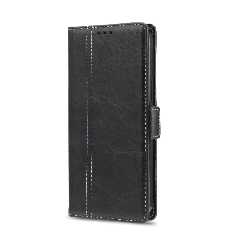 For iPhone 12 Pro Max Retro Texture Contrast Color Splicing Horizontal Flip TPU + PU Leather Case with Card Slots & Holder & Wallet