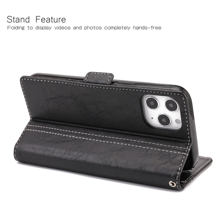 For iPhone 12 Pro Max Retro Texture Contrast Color Splicing Horizontal Flip TPU + PU Leather Case with Card Slots & Holder & Wallet