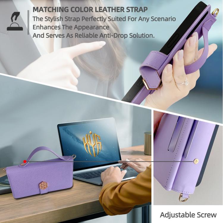 For vivo V50 5G Crossbody Handle Cross Texture Leather Phone Case