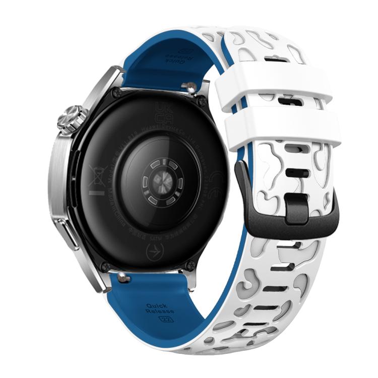 22mm Two Color Printed Silicone Watch Band