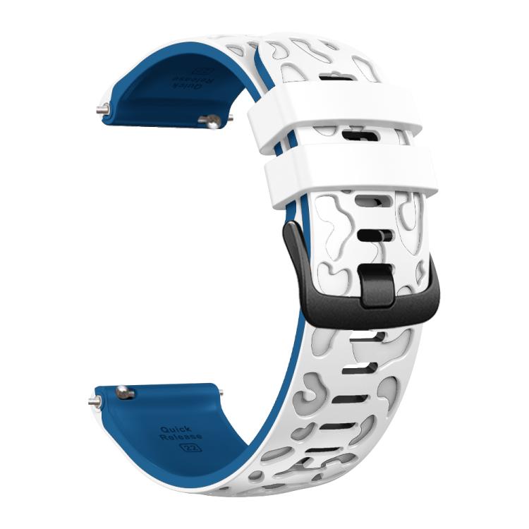 22mm Two Color Printed Silicone Watch Band