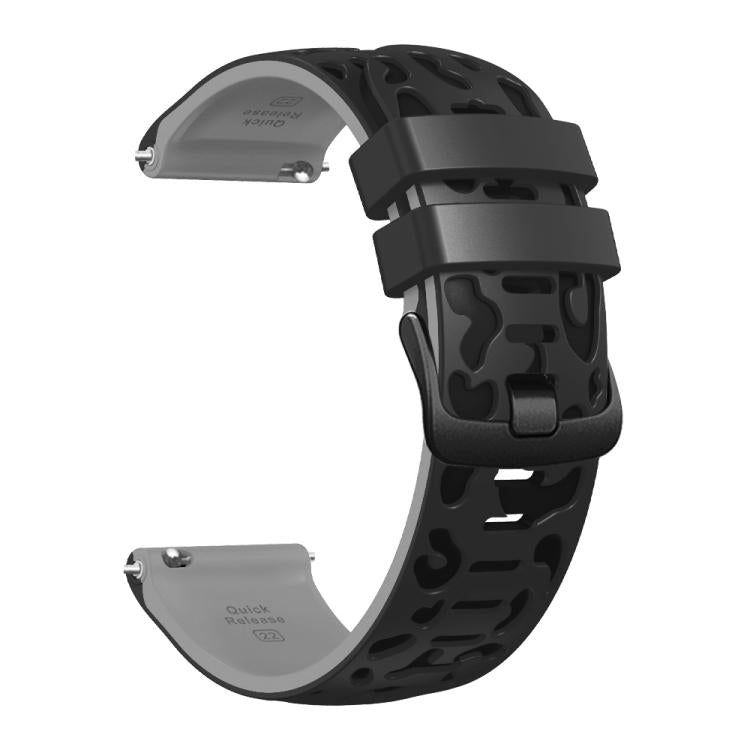 22mm Two Color Printed Silicone Watch Band