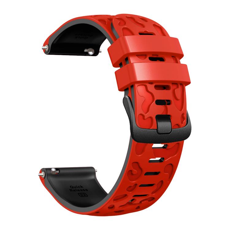 22mm Two Color Printed Silicone Watch Band