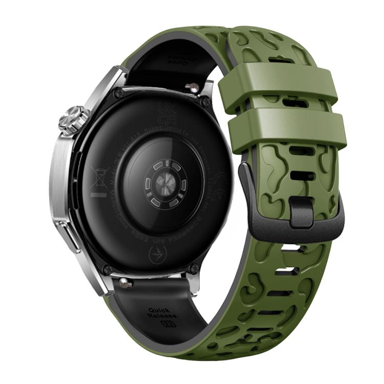 22mm Two Color Printed Silicone Watch Band