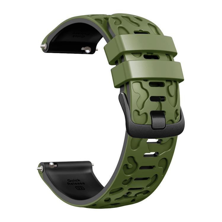 22mm Two Color Printed Silicone Watch Band