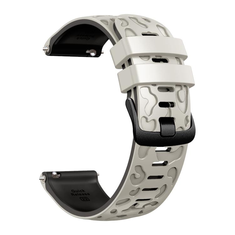 22mm Two Color Printed Silicone Watch Band