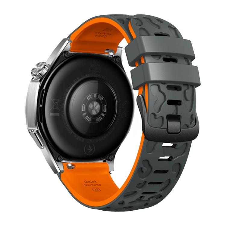 22mm Two Color Printed Silicone Watch Band