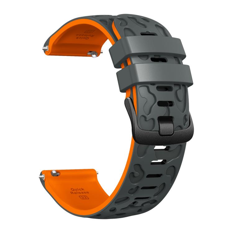 22mm Two Color Printed Silicone Watch Band