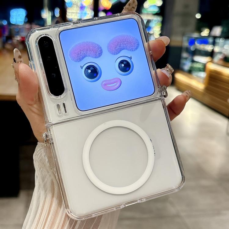 For Huawei Pura X Transparent Side Buckle MagSafe TPU Phone Case