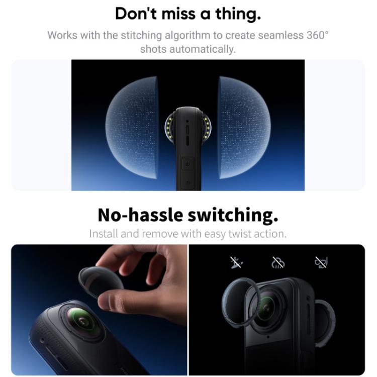 For insta360 X5 Rotating Anti-Scratch Lens Film
