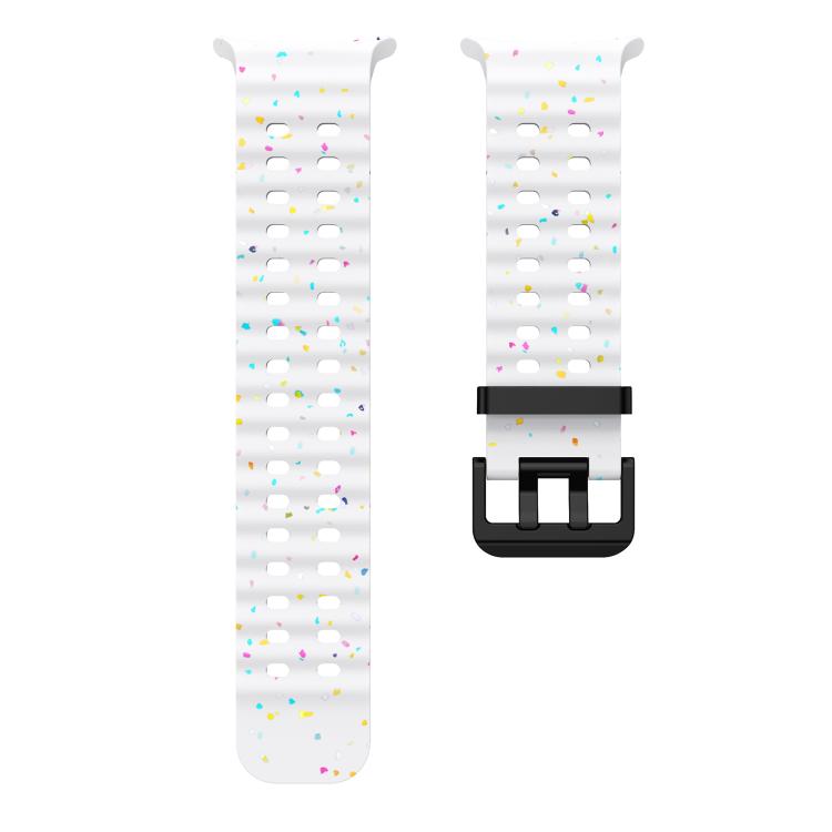 For Samsung Galaxy Watch Ultra 47mm / Ultra 2025 Dual Buckle Colorful Dots Silicone Watch Band