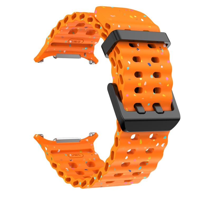 For Samsung Galaxy Watch Ultra 47mm / Ultra 2025 Dual Buckle Colorful Dots Silicone Watch Band