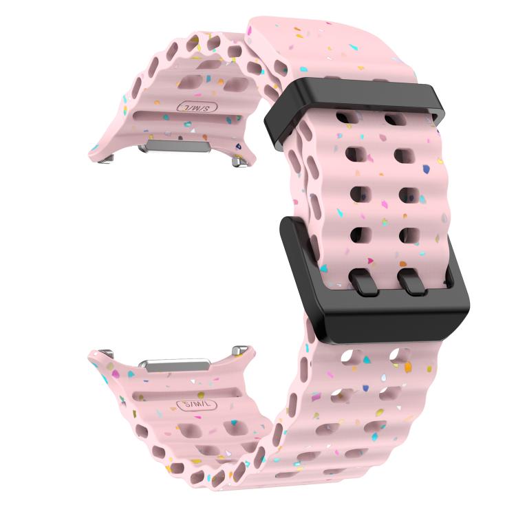 For Samsung Galaxy Watch Ultra 47mm / Ultra 2025 Dual Buckle Colorful Dots Silicone Watch Band