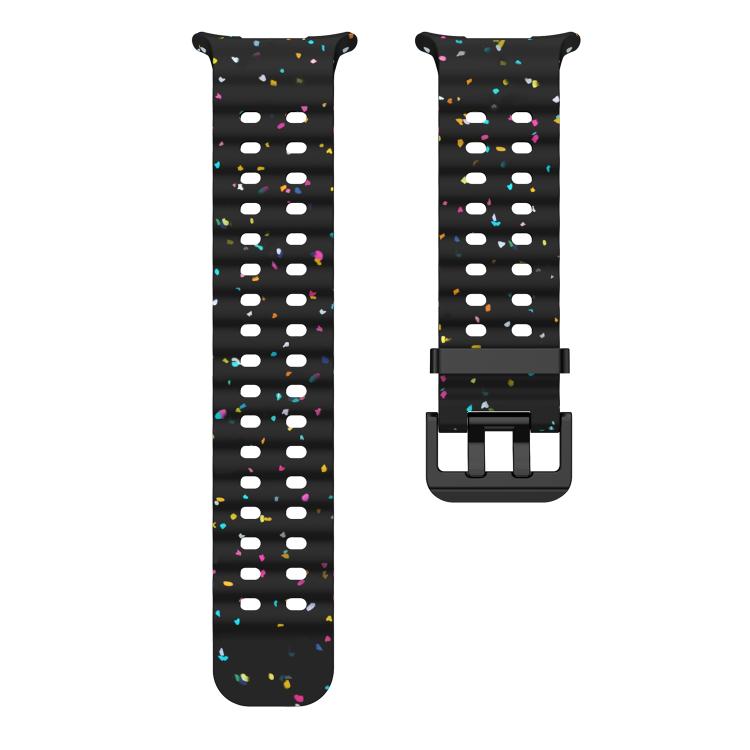 For Samsung Galaxy Watch Ultra 47mm / Ultra 2025 Dual Buckle Colorful Dots Silicone Watch Band