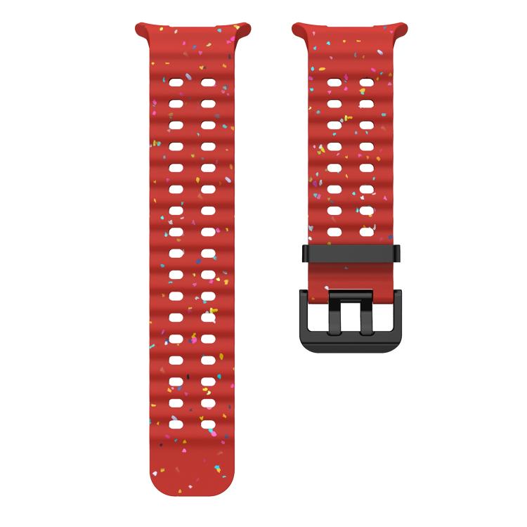For Samsung Galaxy Watch Ultra 47mm / Ultra 2025 Dual Buckle Colorful Dots Silicone Watch Band