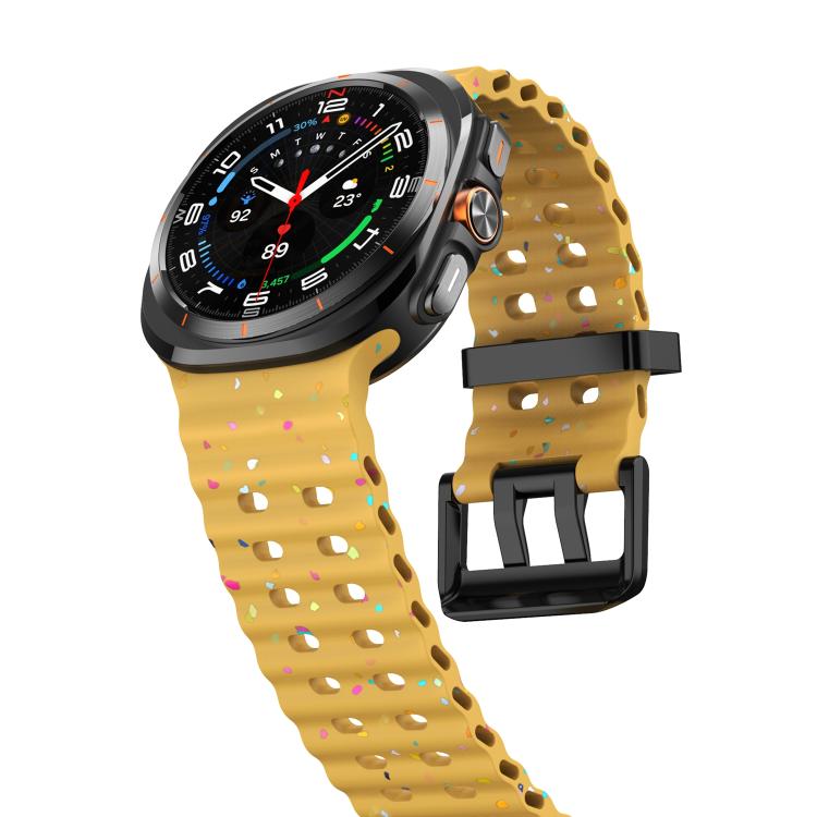 For Samsung Galaxy Watch Ultra 47mm / Ultra 2025 Dual Buckle Colorful Dots Silicone Watch Band