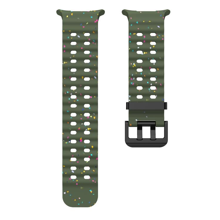 For Samsung Galaxy Watch Ultra 47mm / Ultra 2025 Dual Buckle Colorful Dots Silicone Watch Band
