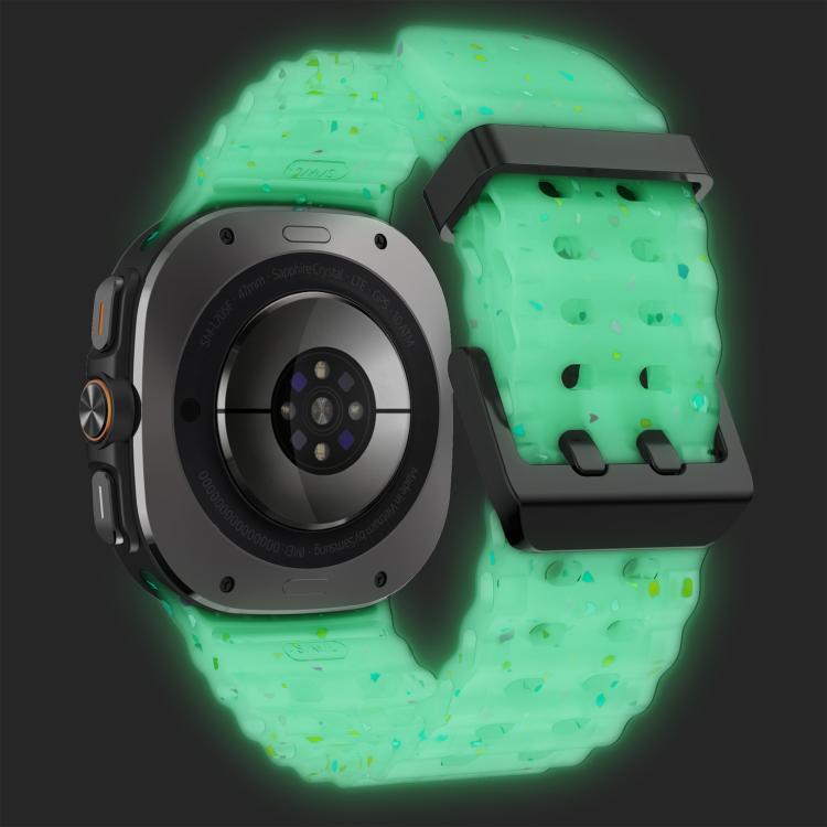 For Samsung Galaxy Watch Ultra 47mm / Ultra 2025 Dual Buckle Colorful Dots Silicone Watch Band