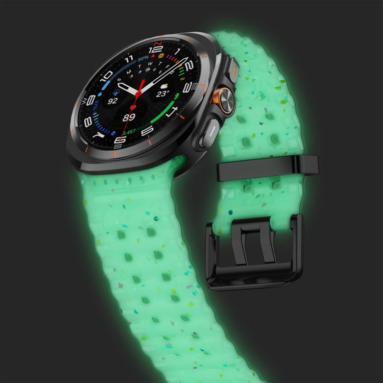 For Samsung Galaxy Watch Ultra 47mm / Ultra 2025 Dual Buckle Colorful Dots Silicone Watch Band