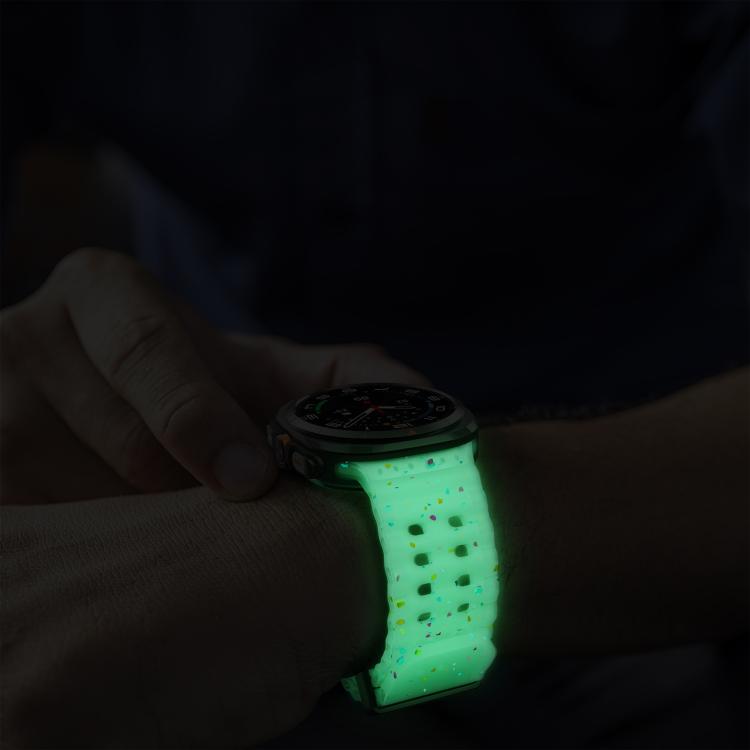 For Samsung Galaxy Watch Ultra 47mm / Ultra 2025 Dual Buckle Colorful Dots Silicone Watch Band