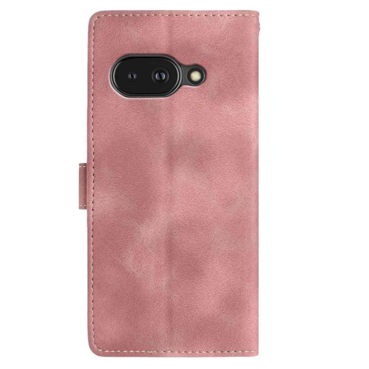 For Google Pixel 9a Skin Feel Embossed Feather Leather Phone Case