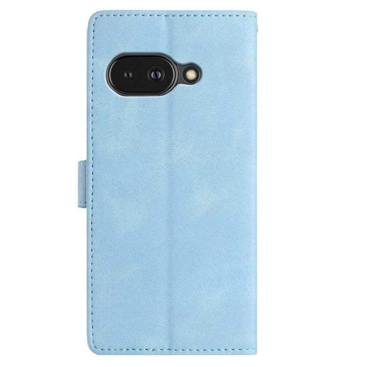For Google Pixel 9a Skin Feel Embossed Feather Leather Phone Case