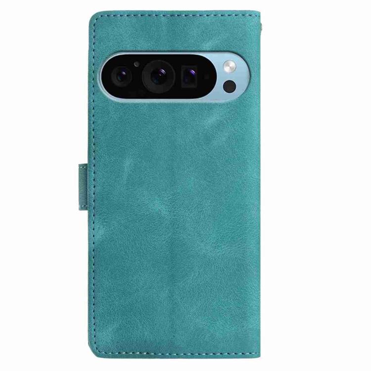 For Google Pixel 10 Pro Skin Feel Embossed Feather Leather Phone Case