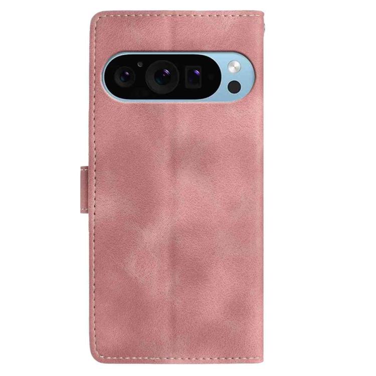 For Google Pixel 10 Pro Skin Feel Embossed Feather Leather Phone Case