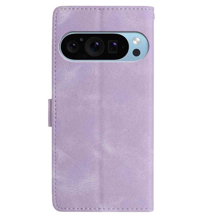 For Google Pixel 10 Pro Skin Feel Embossed Feather Leather Phone Case